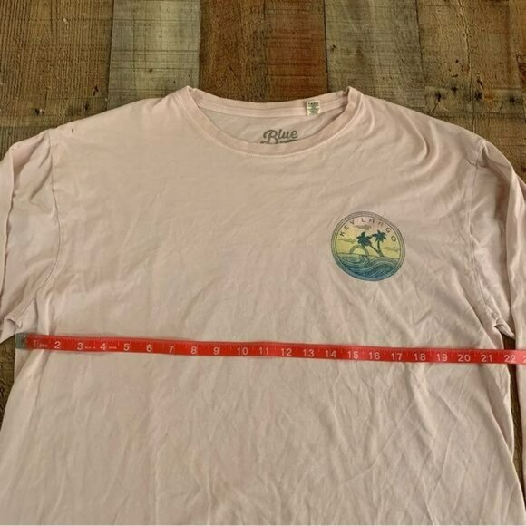 Blue 84 Key Largo pastel pink long sleeve graphic Tshirt men’s size L - Picture 2 of 9